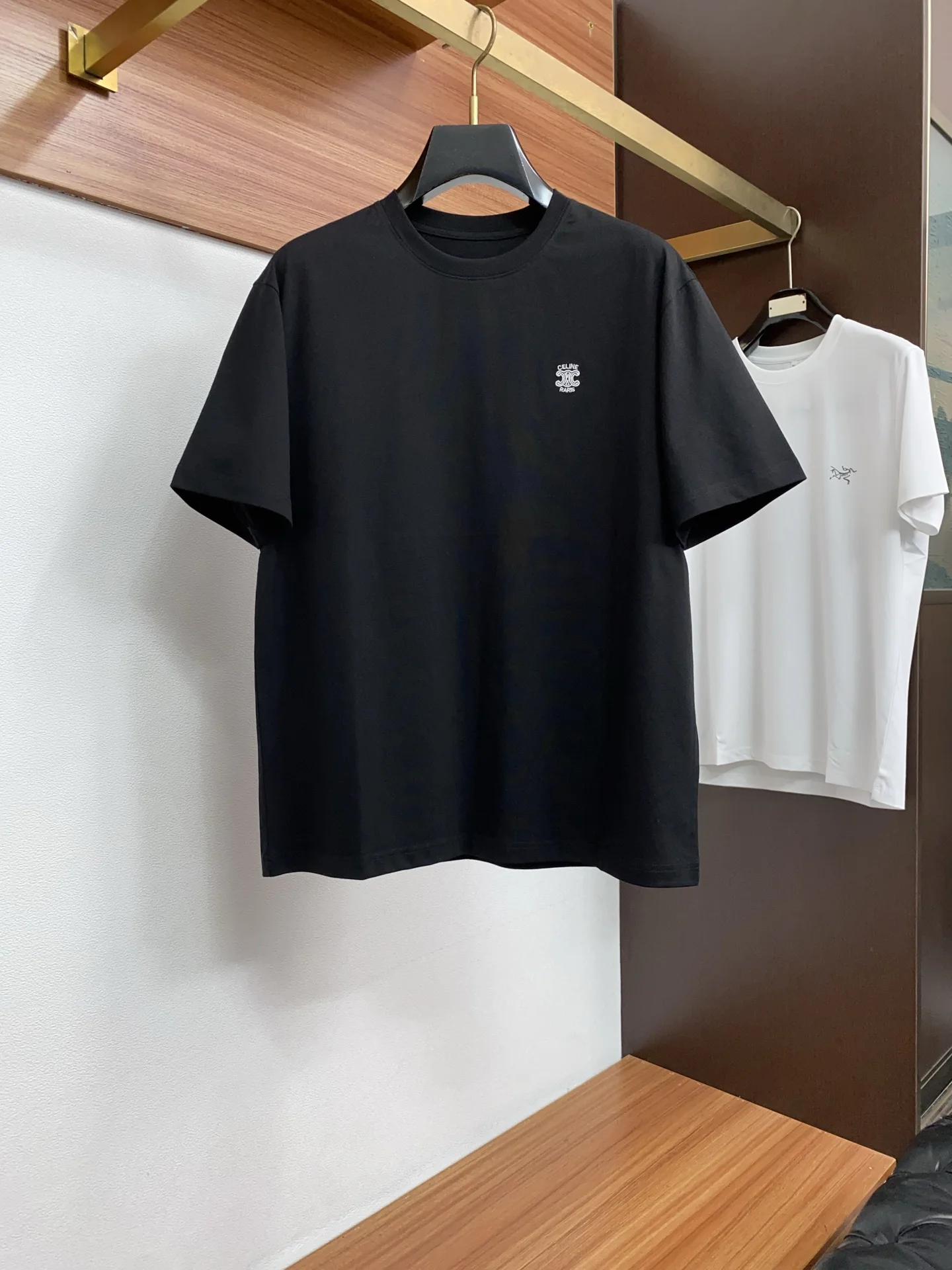 Celine 100% Cotton Loose Fit Round Neck Men s Short Sleeve T-Shirt