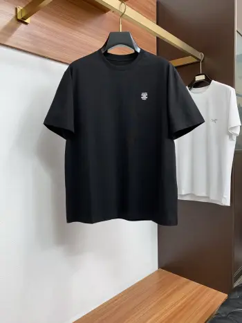 100% Cotton Loose Fit Round Neck Men s Short Sleeve T-Shirt Replica Celine Tshirts and Polos