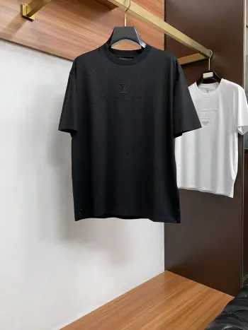 Latest round neck short sleeve Replica Louis Vuitton Tshirts and Polos