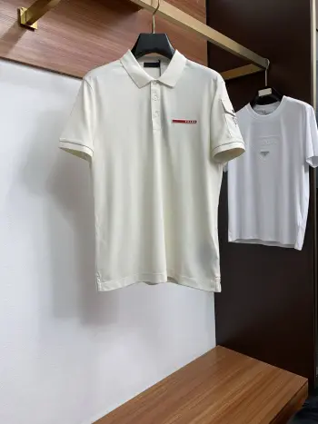 New Men s Polo Short Sleeve Replica Prada Tshirts and Polos