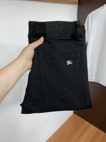 High-quality pure cotton blended casual pants Replica Burberry Pants and Trousers