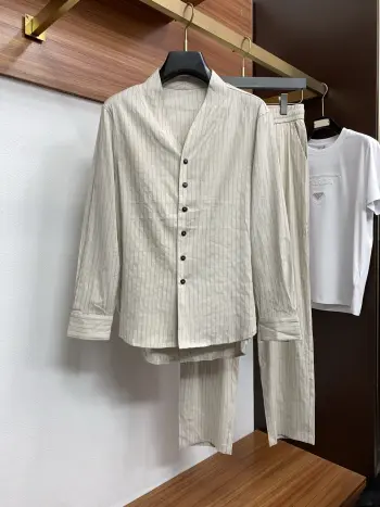 Spring and summer new linen casual suit Replica Loro Piana Shirts