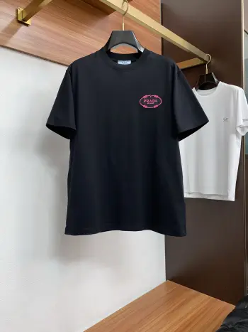 100% cotton round neck short sleeve Replica Prada Tshirts and Polos