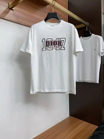 100% cotton round neck short sleeve Replica Dior Tshirts and Polos