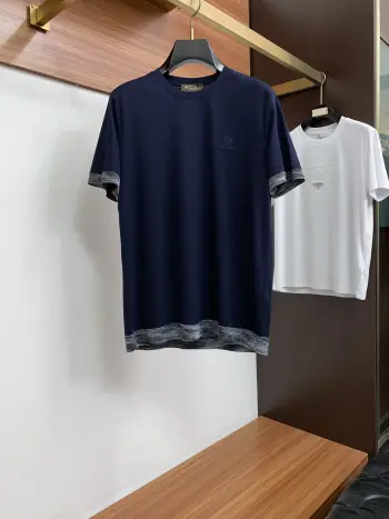 New Men s Round Neck Short Sleeve Replica Loro Piana Tshirts and Polos