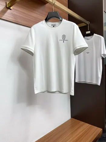 100% Cotton Round Neck Short Sleeve Replica Brunello Cucinelli Tshirts and Polos