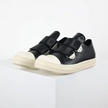 Black Velcro Men s Skate Shoes Replica Rick Owens Mens Casual and Sneakers