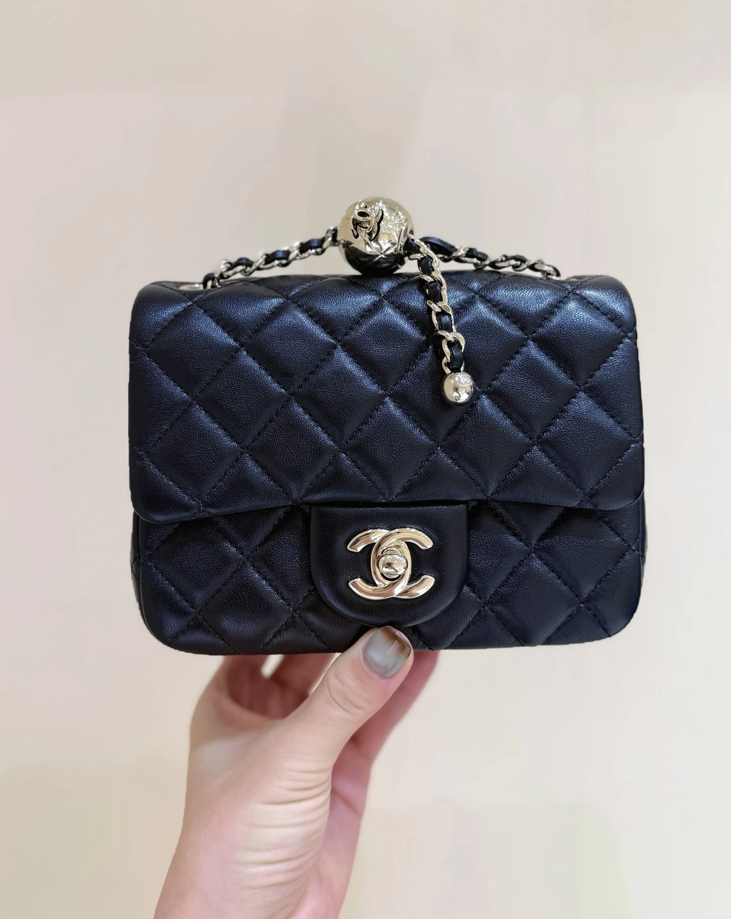 Chanel AS17860 Champagne Gold Ball Bag Women s Crossbody Bag Chanel AS17860 Champagne Gold Ball Bag Women s Crossbody Bag