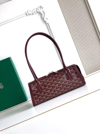 020223 Long Leather Handle Bag Women s Shoulder Bag Replica Goyard womens bags