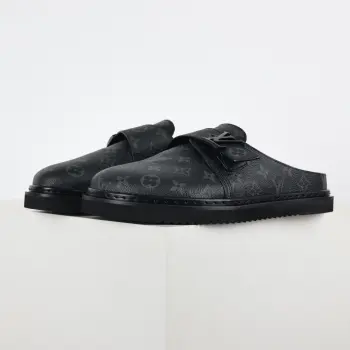 Suede calfskin closed-toe slippers men s slippers Replica Louis Vuitton Mens Sandals and Slides