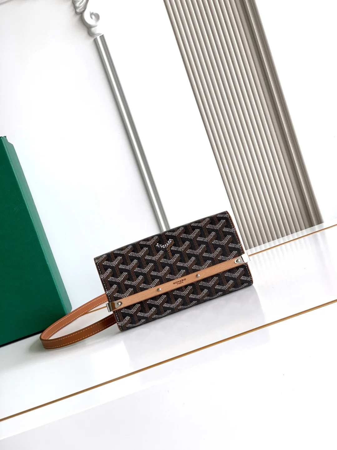 Goyard 6112 luggage wooden strip bag women s crossbody bag