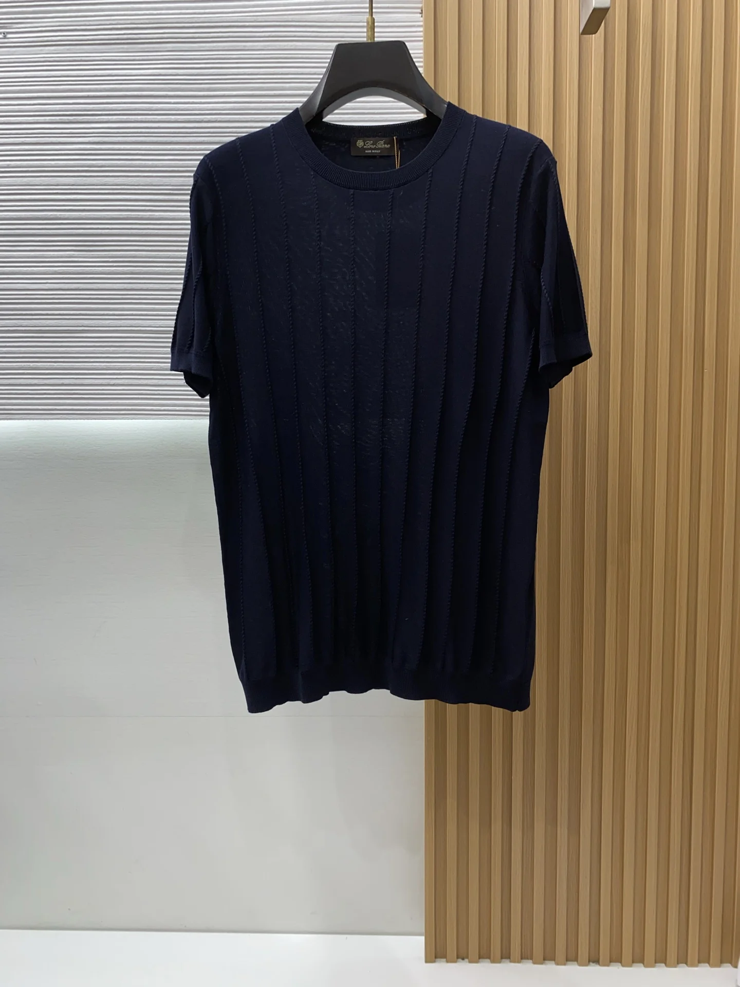 Loro Piana Round neck knitted short sleeve T-shirt