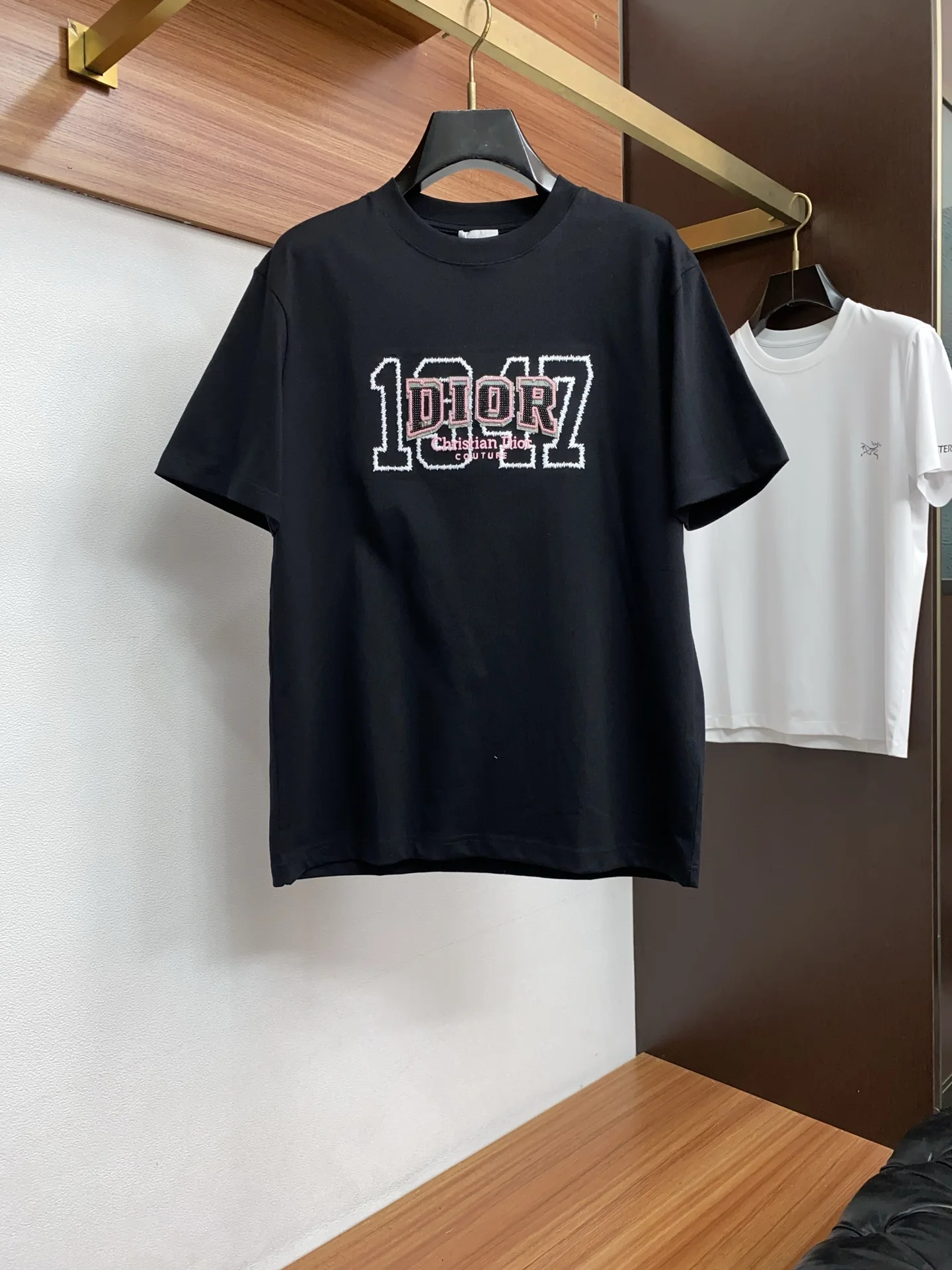 Dior 100% cotton round neck short sleeve