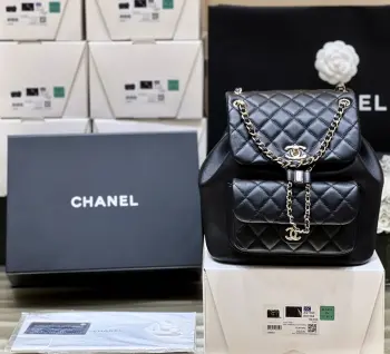 3618 Cowhide Large Double Backpack Replica Chanel backpacks