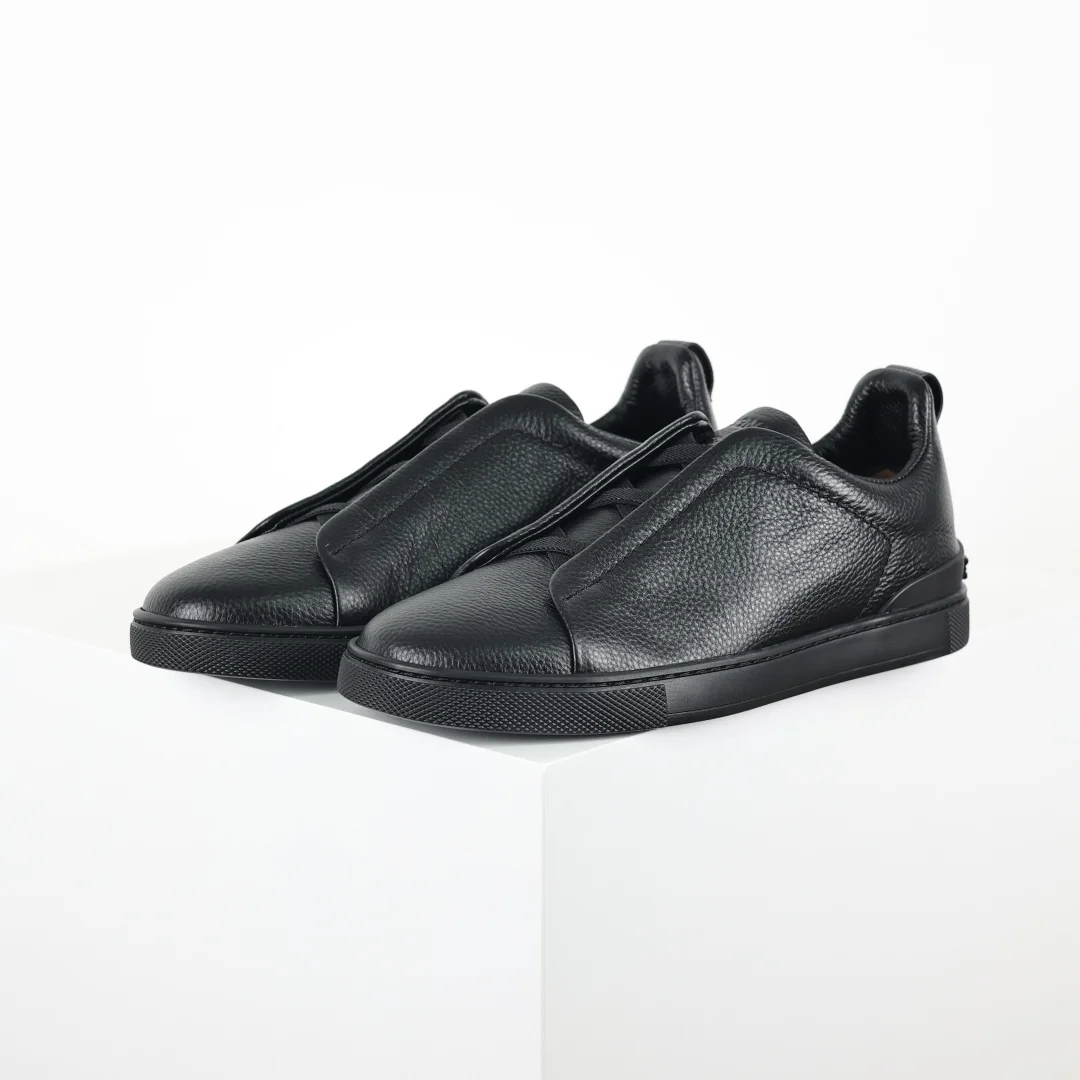 Zegna Men s Leather Low-Top Sneakers