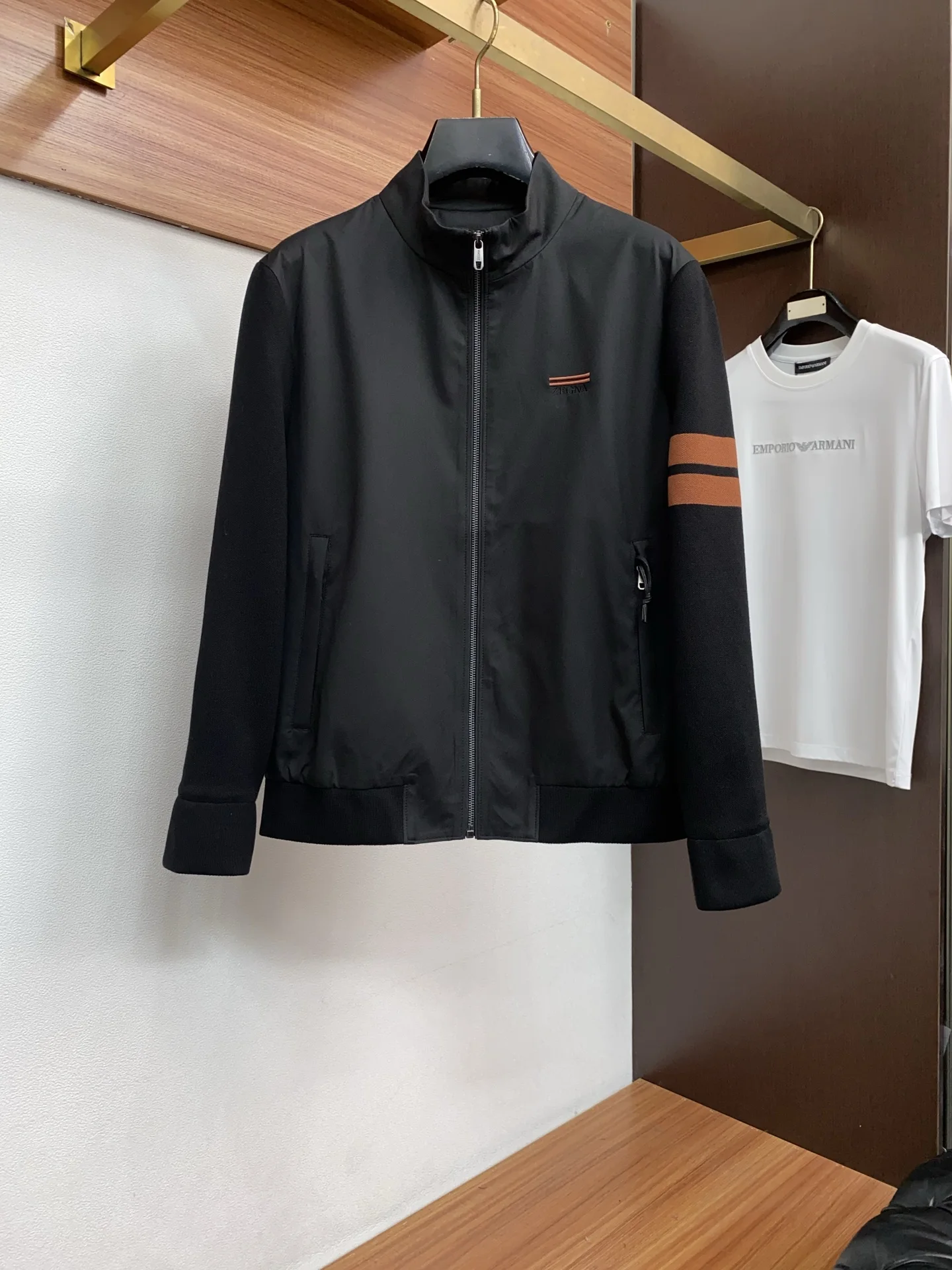 Zegna New Men s Casual Custom Stand Collar Jacket