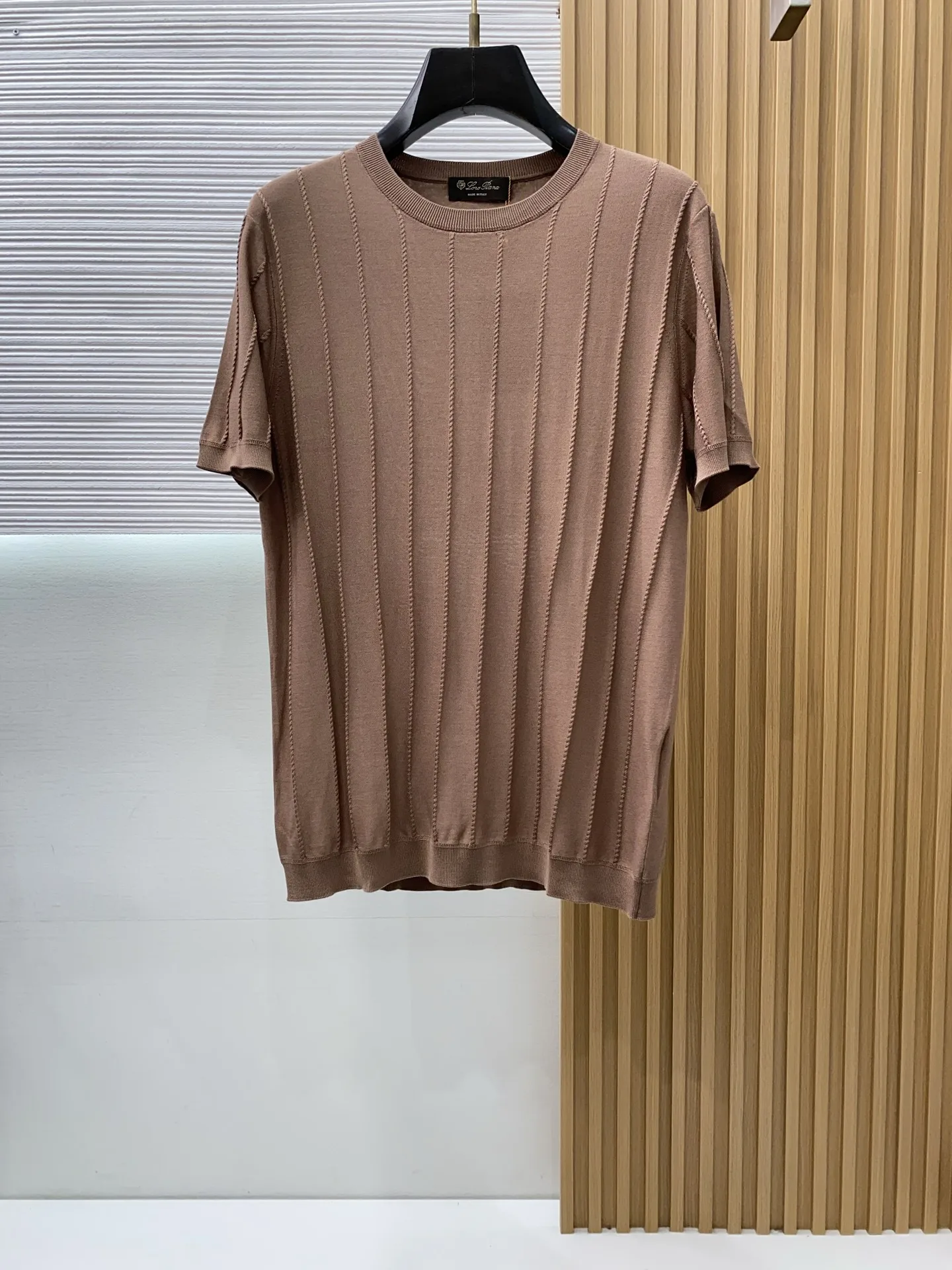 Loro Piana Round neck knitted short sleeve T-shirt