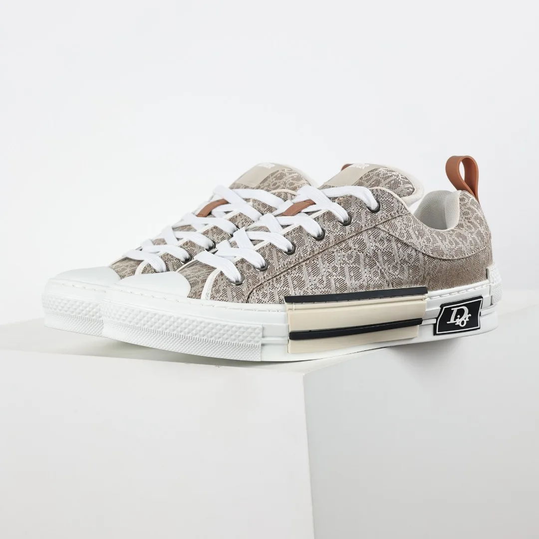 Dior Jacquard fabric loafers men s casual shoes