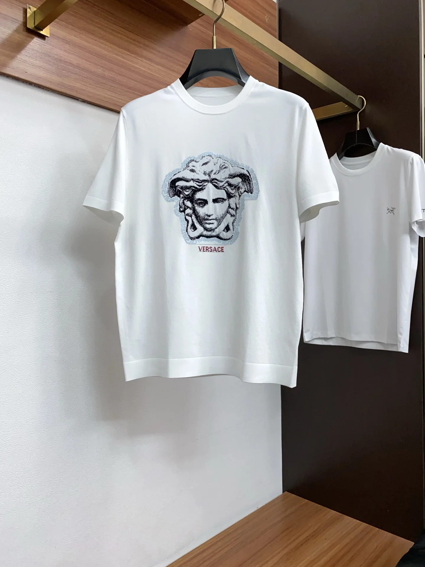 Versace 100% cotton round neck short sleeve