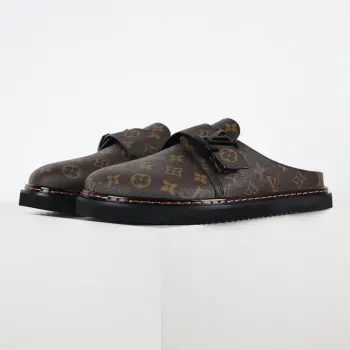 Suede calfskin closed-toe slippers men s slippers Replica Louis Vuitton Mens Sandals and Slides