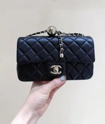 AS17860 Champagne Gold Ball Bag Women s Crossbody Bag Replica Chanel womens bags