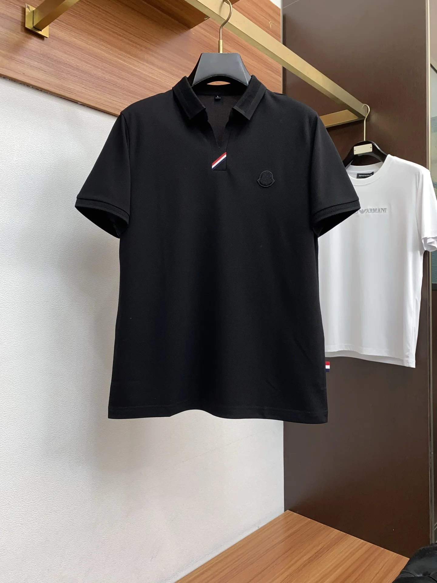 Moncler Fashionable Lapel Short Sleeve Polo Shirt