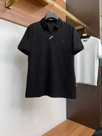 Fashionable Lapel Short Sleeve Polo Shirt Replica Moncler Tshirts and Polos