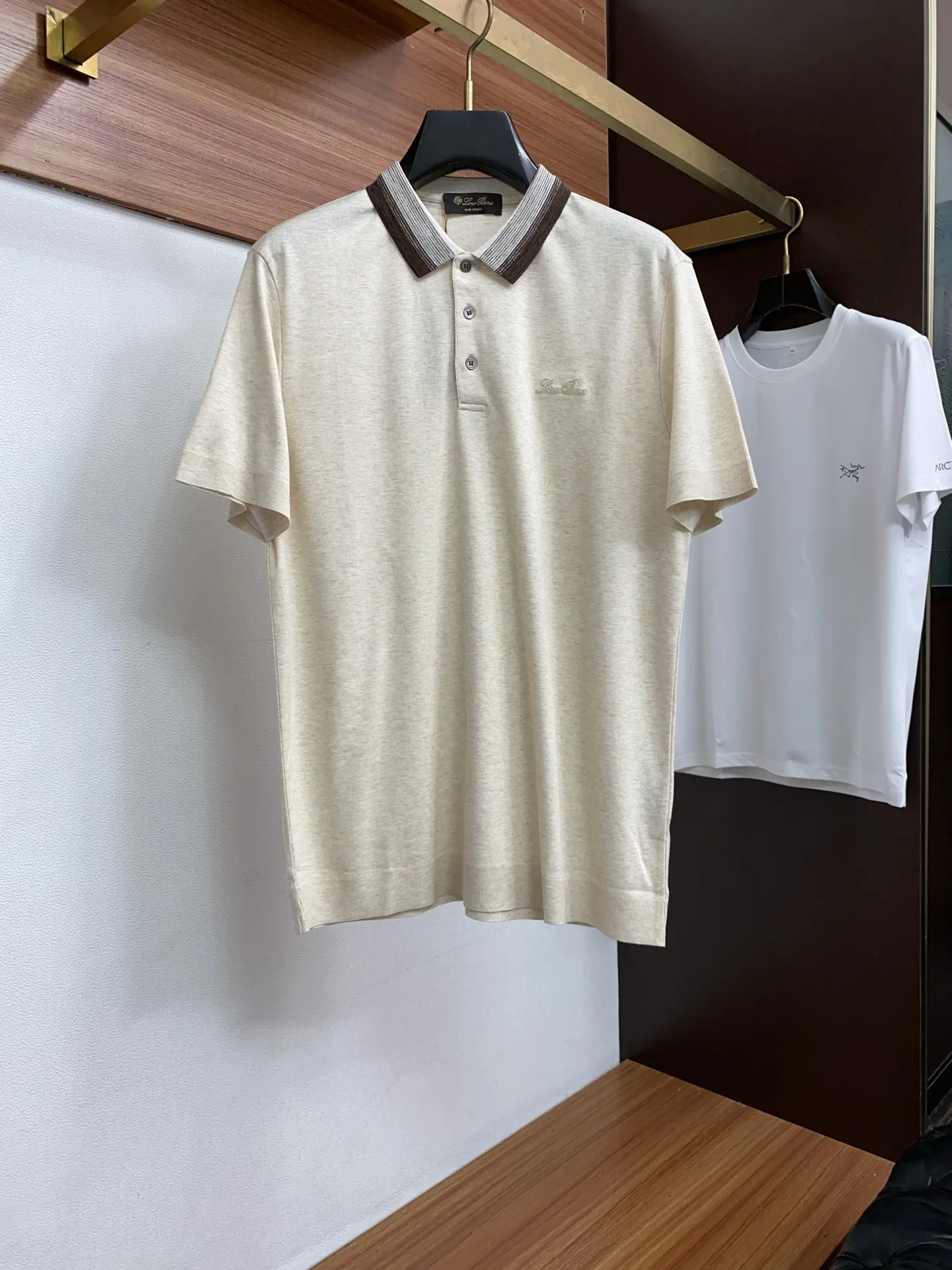 Loro Piana Polo collar knitted short-sleeve T-shirt