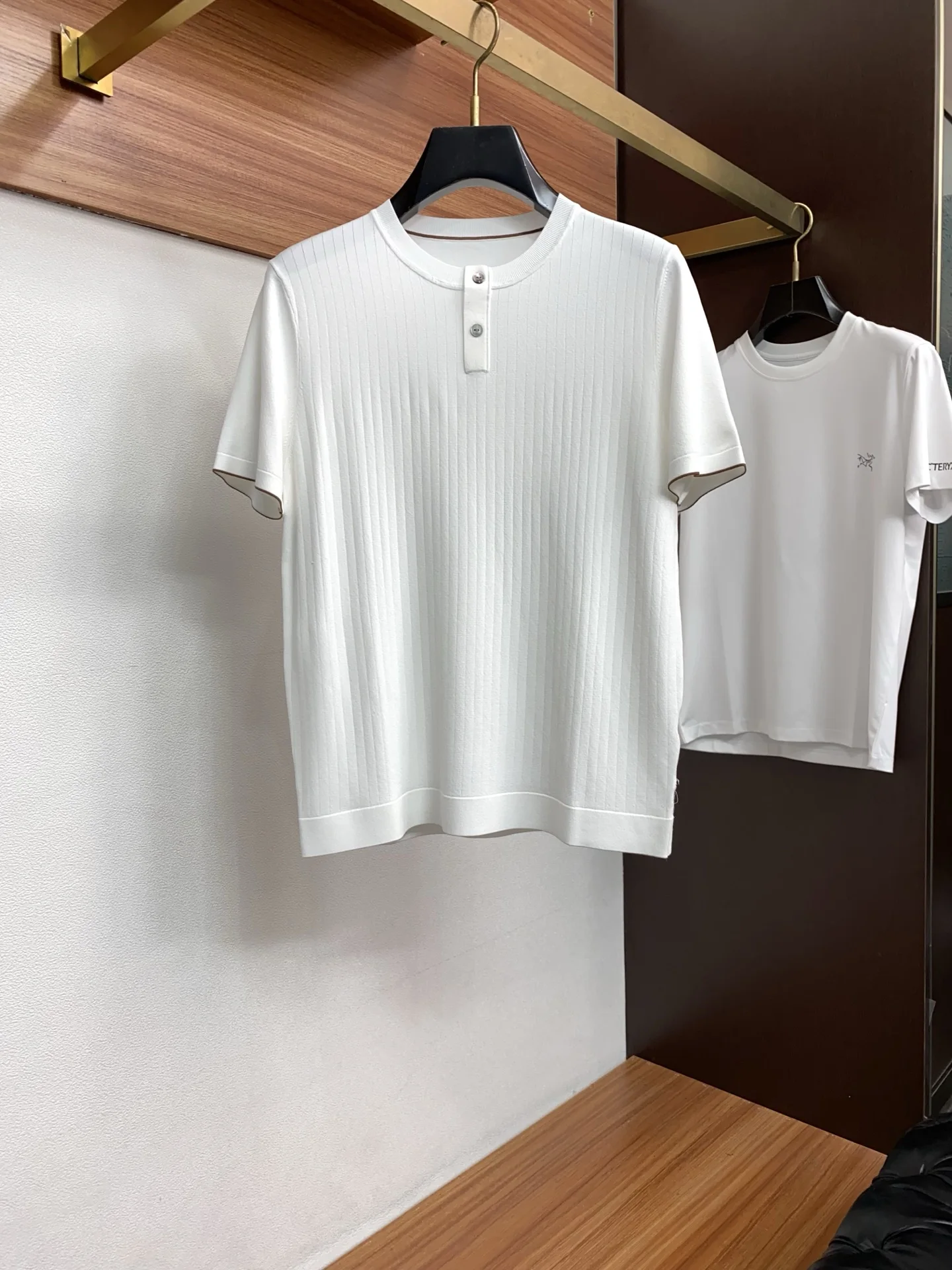 Loro Piana Round neck knitted short sleeve T-shirt