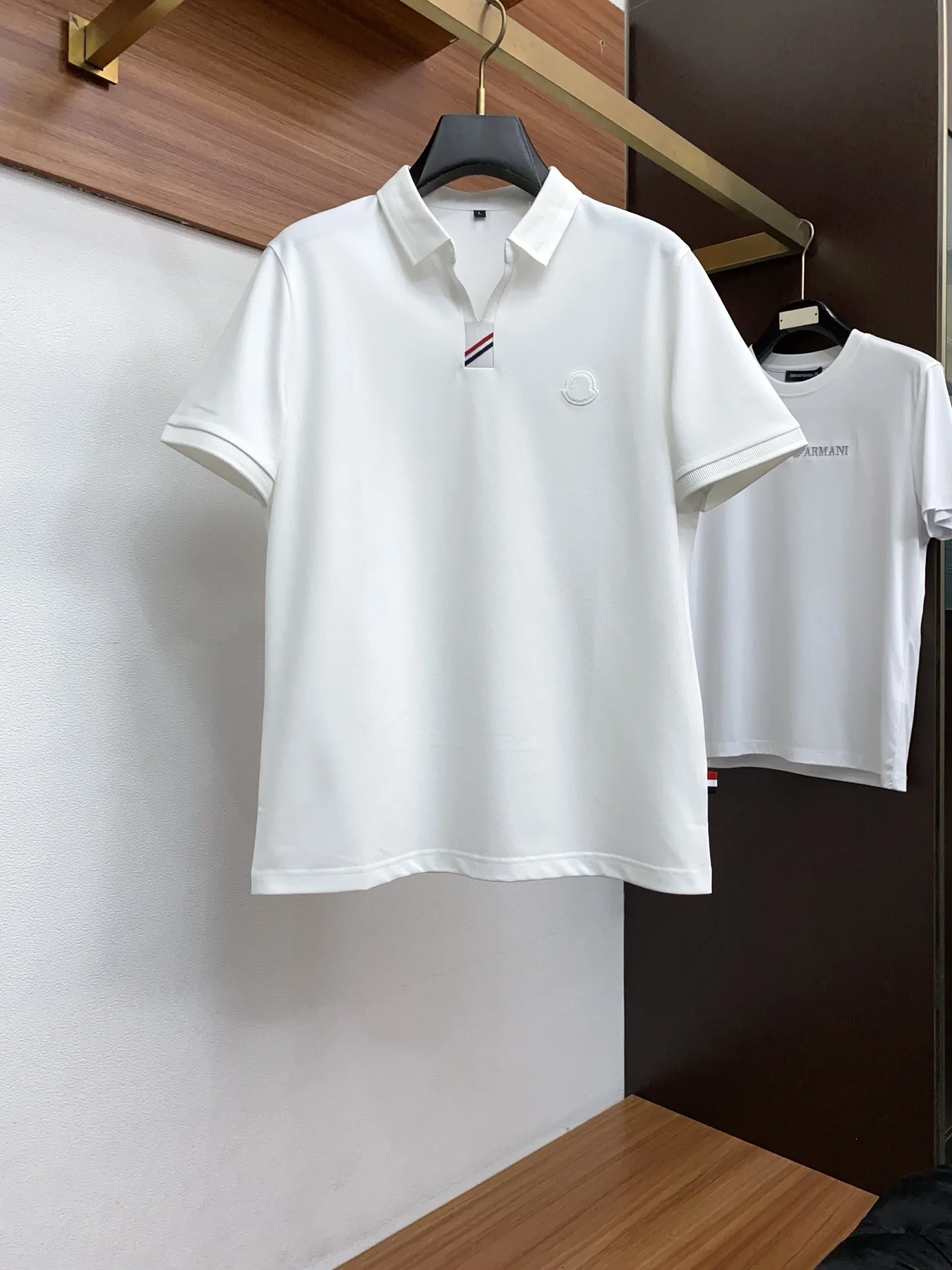 Moncler Fashionable Lapel Short Sleeve Polo Shirt
