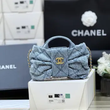 AS58490 Denim Bowknot Bag Women s Crossbody Bag Replica Chanel womens bags