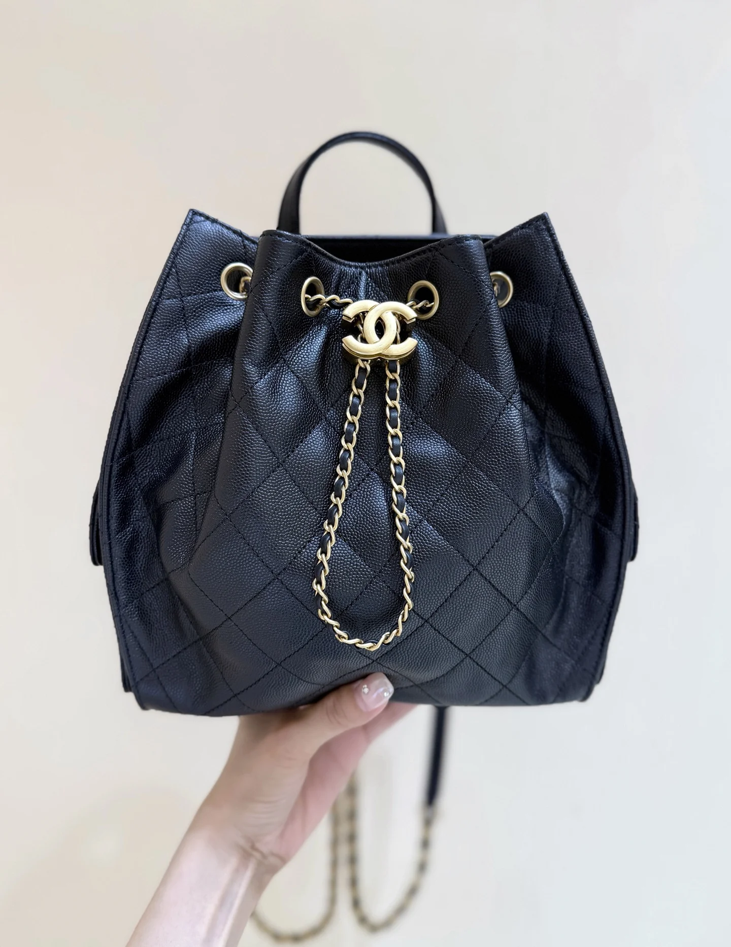 Chanel AS56000 Lychee Pattern Calfskin Backpack Backpack