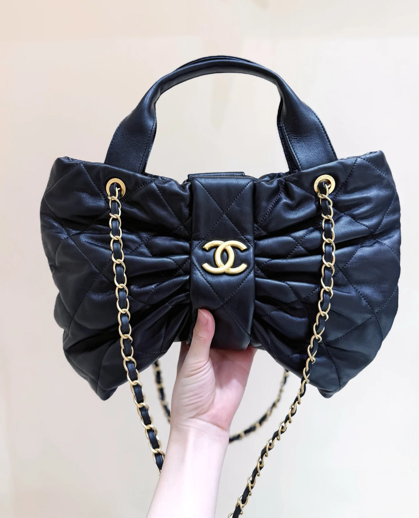 Chanel AS58510 Denim Bow Bag Women s Shoulder Bag Chanel AS58510 Denim Bow Bag Women s Shoulder Bag