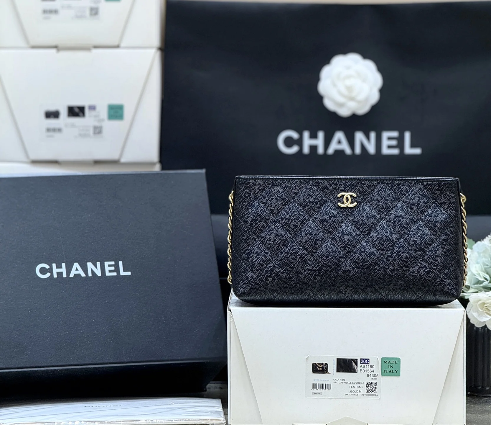 Chanel AP47000 Lychee Skin Portable Bag Women s Crossbody Bag Chanel AP47000 Lychee Skin Portable Bag Women s Crossbody Bag