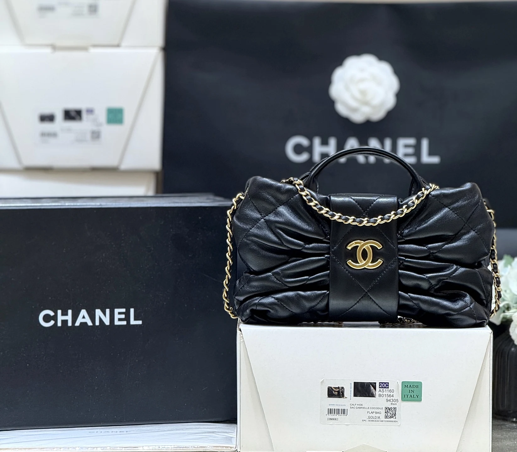 Chanel AS58490 Denim Bowknot Bag Women s Crossbody Bag Chanel AS58490 Denim Bowknot Bag Women s Crossbody Bag