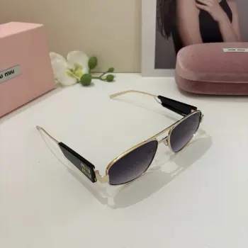 New metal square frame sunglasses for men and women. Replica MIU MIU Sunglasses