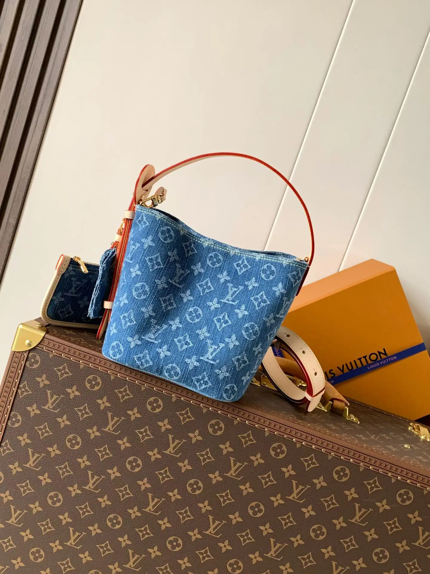 Louis Vuitton M28107 Denim Water Bucket Bag Women s Crossbody Bag