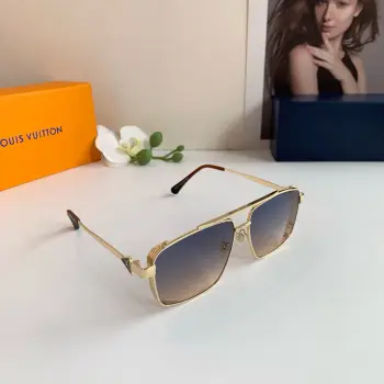 New metal square frame sunglasses for men and women Replica Louis Vuitton Sunglasses