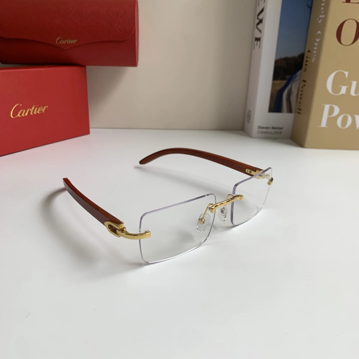 Cartier Korean-style metal frame sunglasses Cartier Korean-style metal frame sunglasses