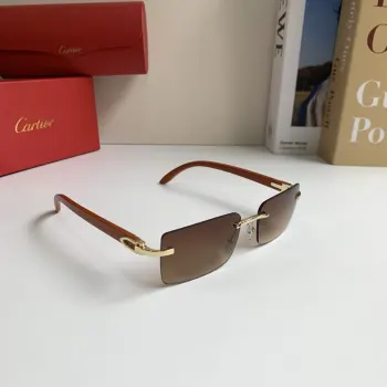 New Cartier High-End Rimless Glasses Replica Cartier Sunglasses