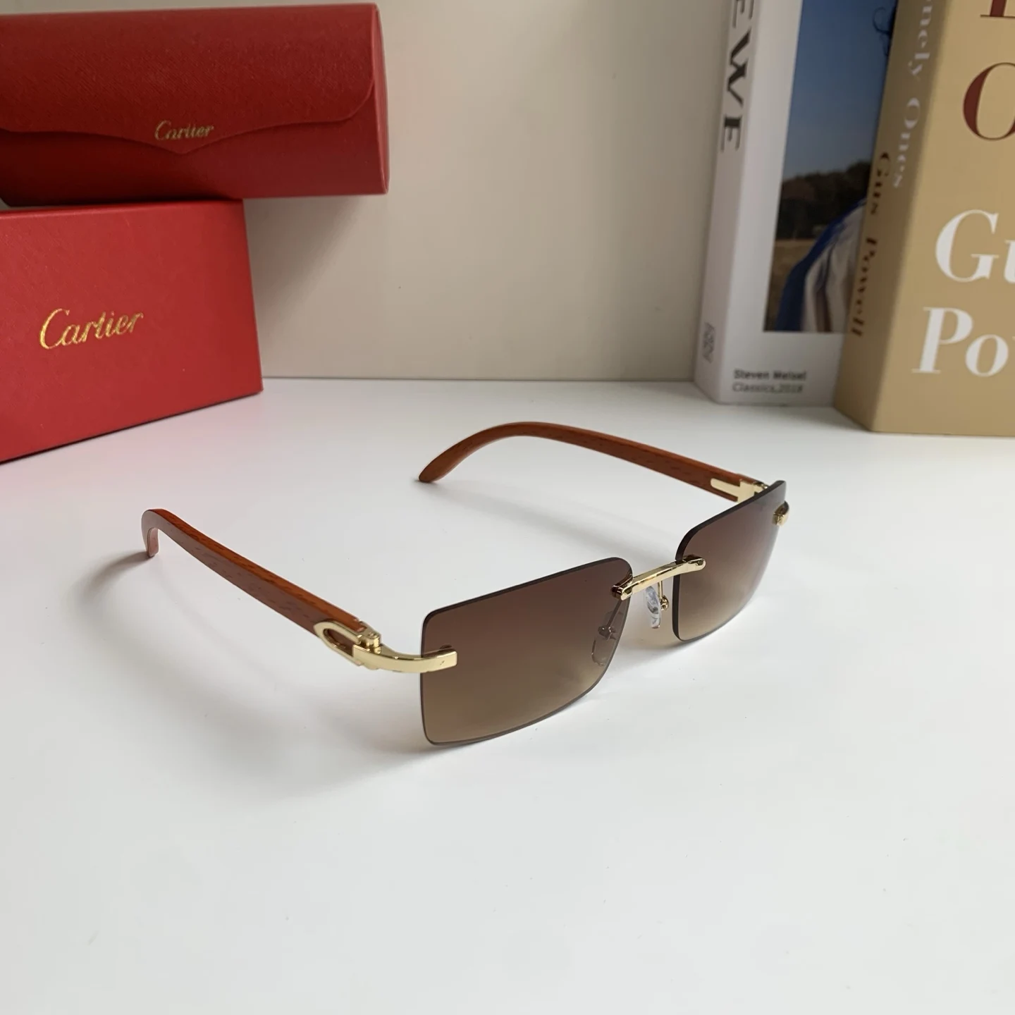 Cartier New Cartier High-End Rimless Glasses Cartier New Cartier High-End Rimless Glasses