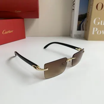 Korean-style metal frame sunglasses Replica Cartier Sunglasses