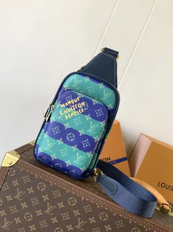 M26419 Coated Canvas Shoulder Bag Chest Bag Replica Louis Vuitton belt bags