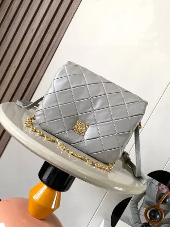 9076 Mini Glossy Napa Lambskin Wrinkled Handbag Women s Crossbody Bag Replica Loewe womens bags
