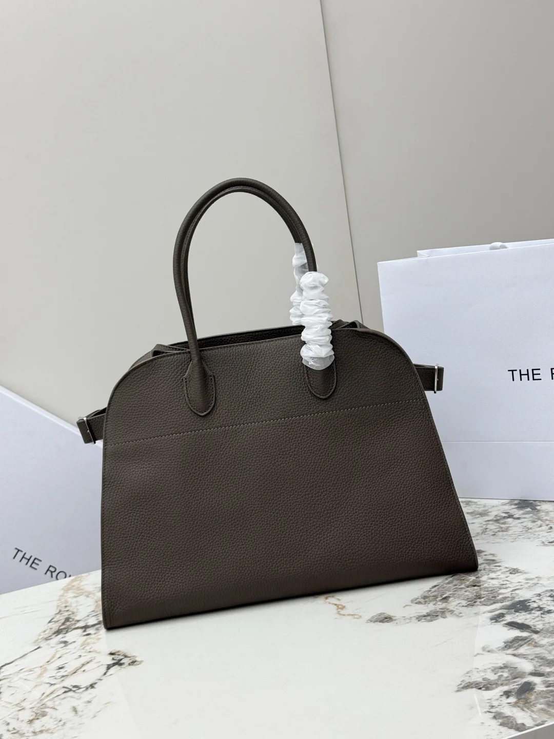 THE ROW T1255 Classic Lychee Pattern Tote Bag Women s Handbag