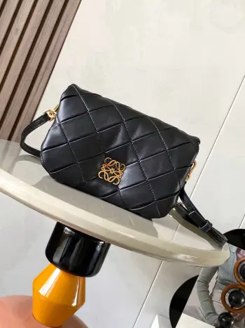 9077 Mini Glossy Napa Lambskin Wrinkled Handbag Women s Crossbody Bag Replica Loewe womens bags