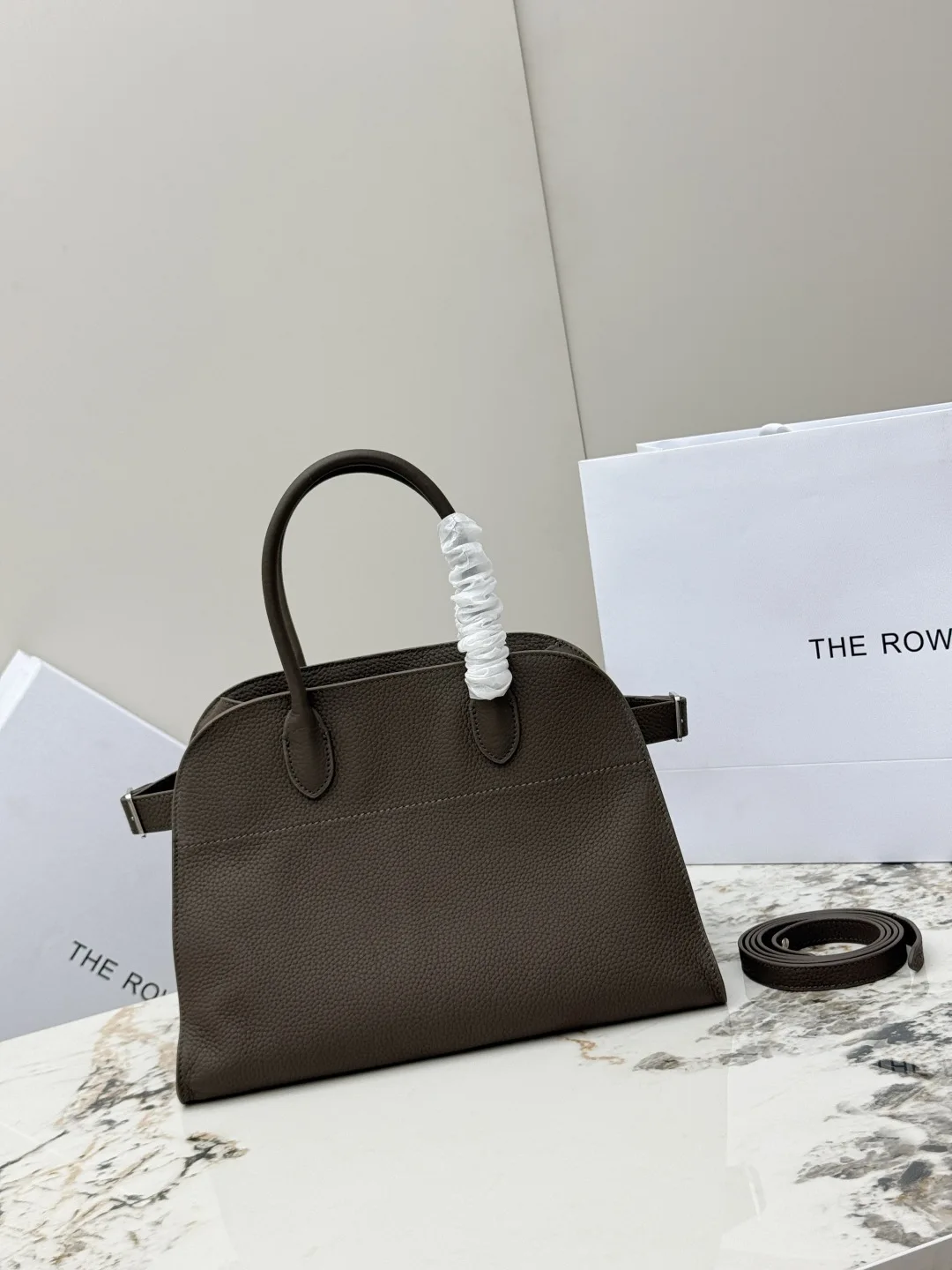 THE ROW T1586 Classic Lychee Pattern Tote Bag Women s Crossbody Bag