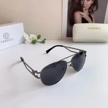 European and American fashion metal frog frame sunglasses Replica Versace Sunglasses