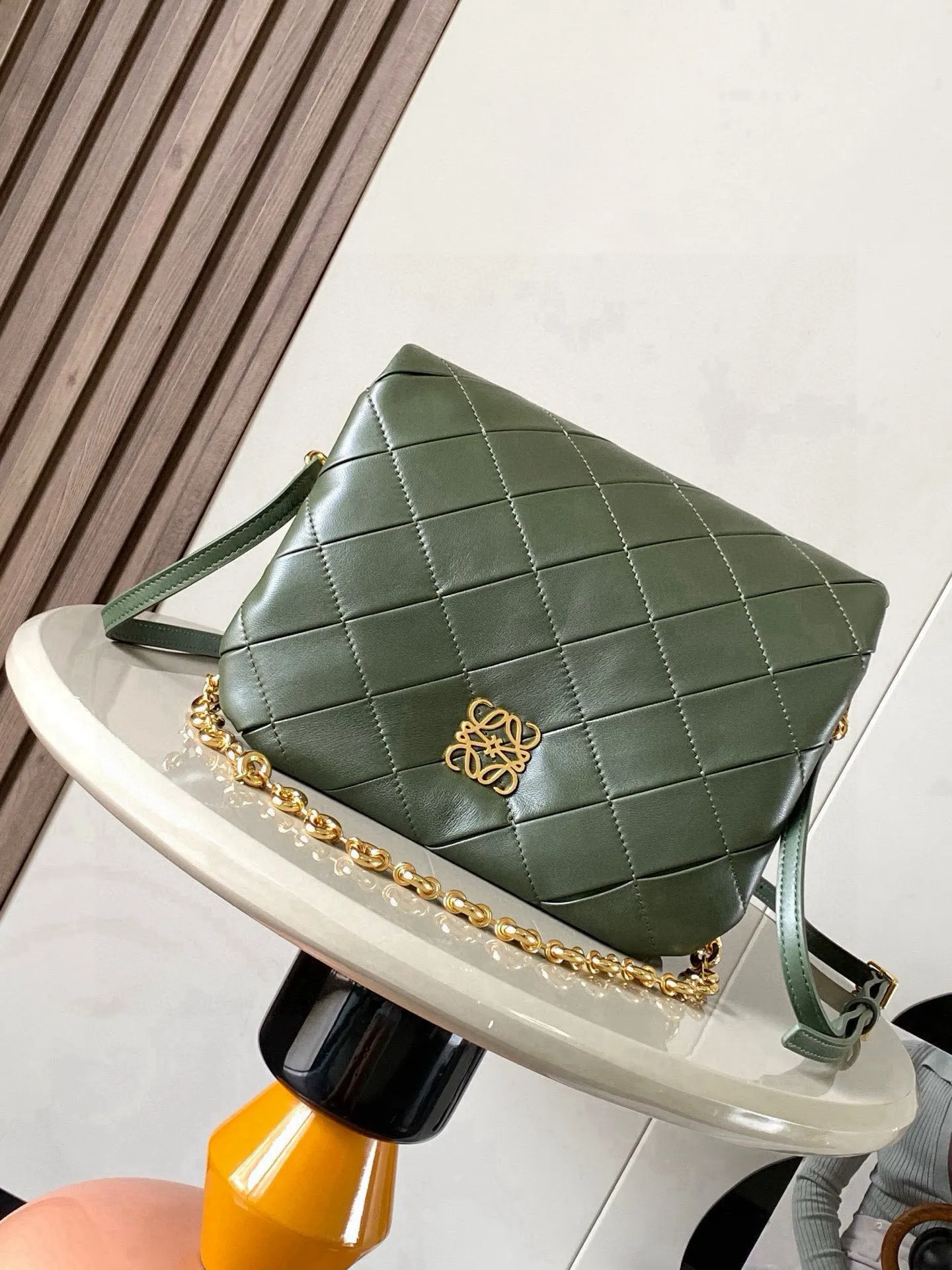 Loewe 9076 Mini Glossy Napa Lambskin Ruched Handbag Women s Crossbody Bag Loewe 9076 Mini Glossy Napa Lambskin Ruched Handbag Women s Crossbody Bag