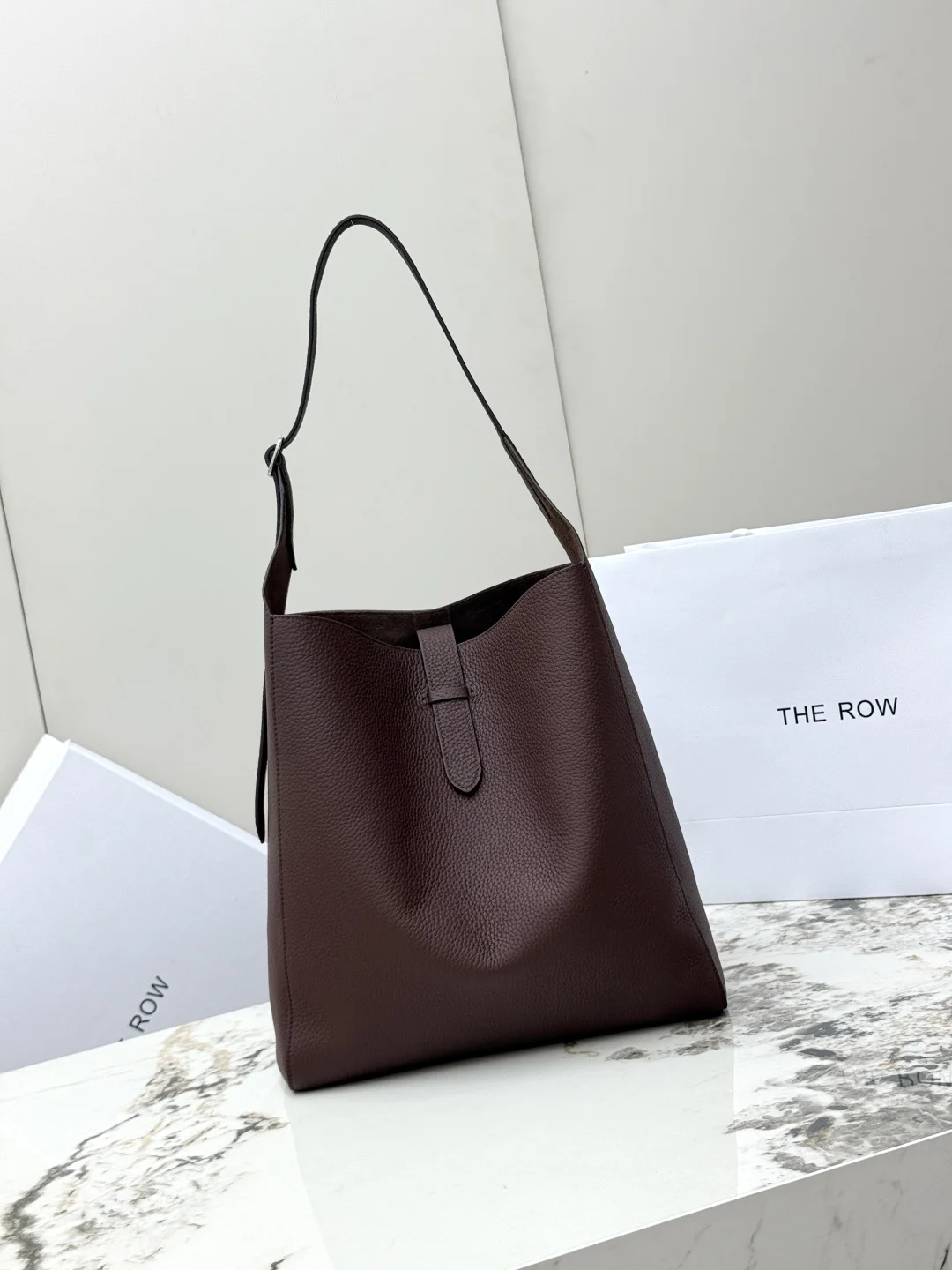 THE ROW T1699 Lychee Pattern Tote Bag Women s Shoulder Bag